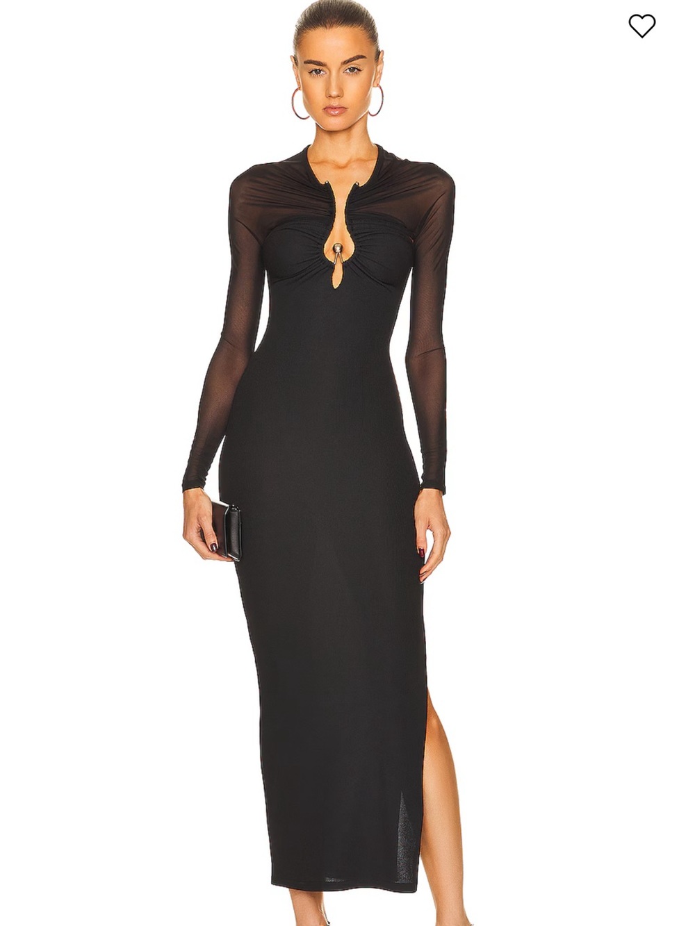 CHRISTOPHER ESBER | Elegant Black Long-Sleeve Cutout Maxi Dress | Size 4 (US)